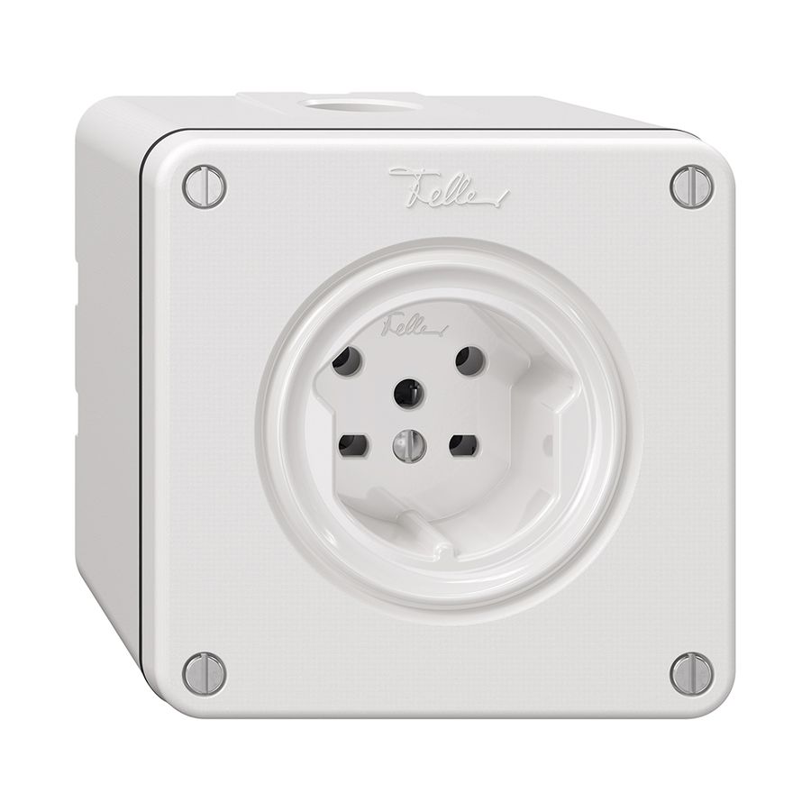 NAPU-Steckdose NEVO, 1×T15, weiss