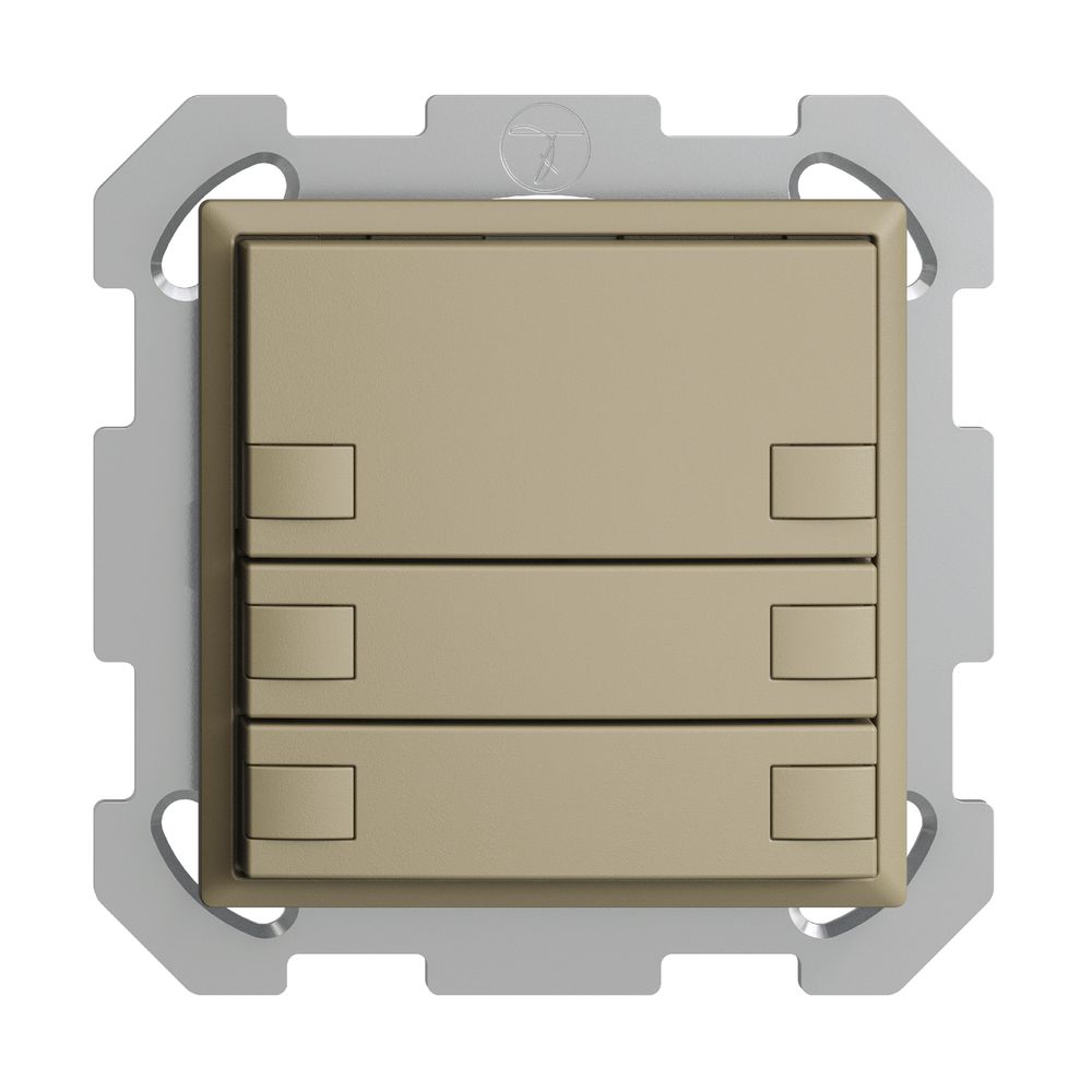 UP-KNX-Taster RGB EDUE, 250mW, o.LED, 3×Taste, 2×Tastenb., sa