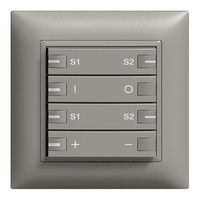 Dimmer INC ZEP 2c/4t staz c/sec.ON-OFF scena EDIZIOdue grigio scuro