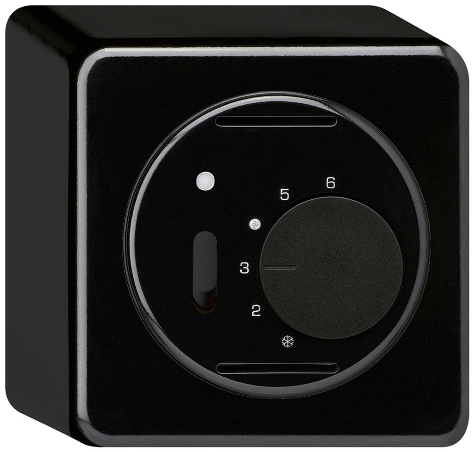 AP-Raumthermostat basico schwarz mit Schalter