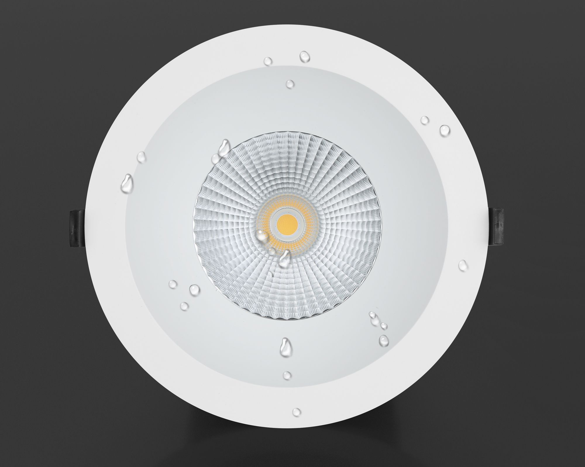 EB-LED-Spot maxLUCE ATMO 200 24W 2640lm 3000…4000K IP44 1-10V DALI2 Ø200mm weiss