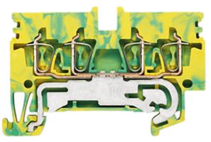 Borne de protection WM ZPE 2.5N/4AN connexion à ressort 2.5mm² vert/jaune