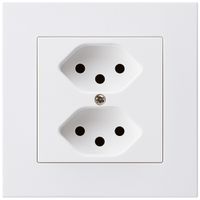 UP-Steckdose kallysto.pro 2×T13 weiss mit Kinderschutz