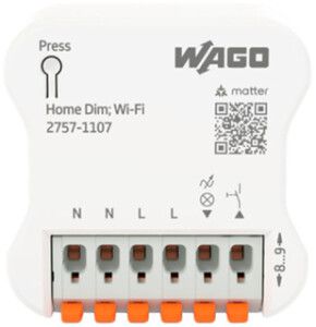 EB-RF-Dimmaktor WAGO Home matter 1×Ausg 0…276W 200…240V IP00