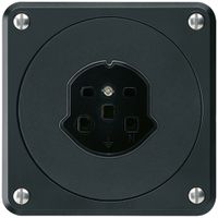 Steckdose HA robusto Typ 25 mit Steckklemmen schwarz