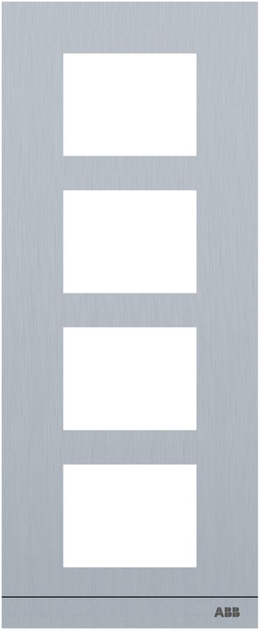 Telaio di copertura audio ABB-Welcome, per 1/4 (4 moduli), Al spazzolato