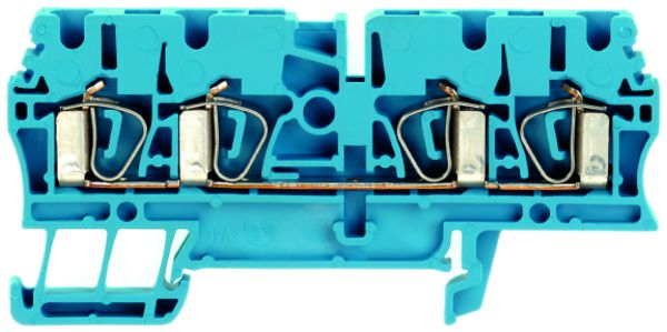 Borne de passage Weidmüller ZDU 2.5/4AN connexion à ressort 2.5mm² TS35 bleu