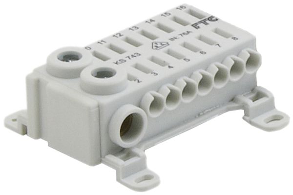 Borne Easy Connection Box 1L 2×2.5…16mm², 14×0.5…4mm², gris