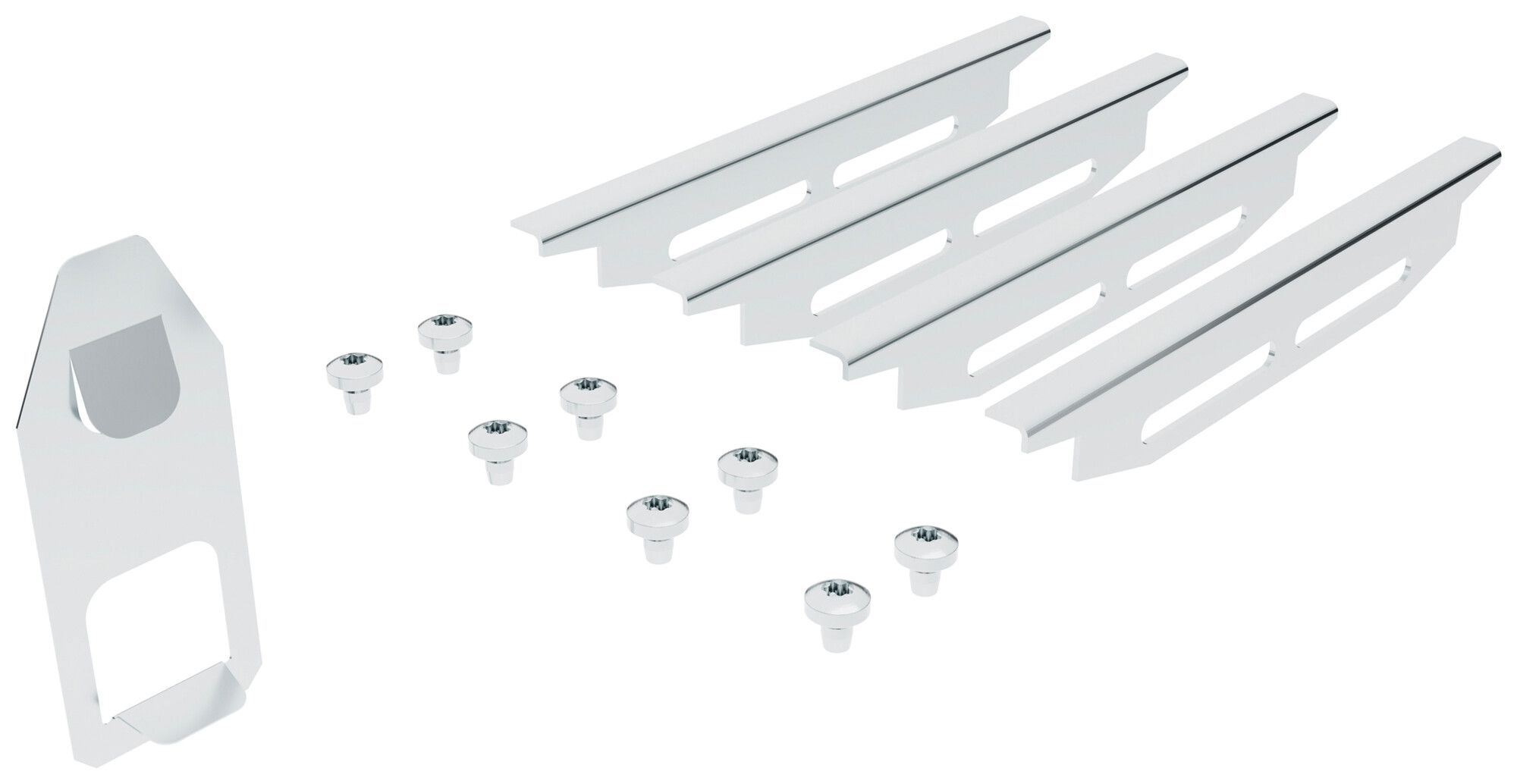 Montageset Sylvania OFFICELYTE Stahl grau 4×Schienen 8×Schrauben