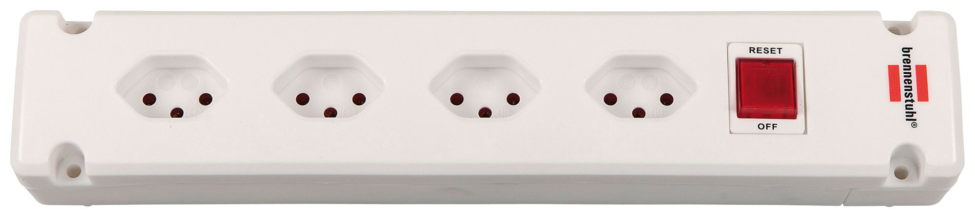 Prise multiple Bremounta interrupteur 4×T13 90° sans câble bc