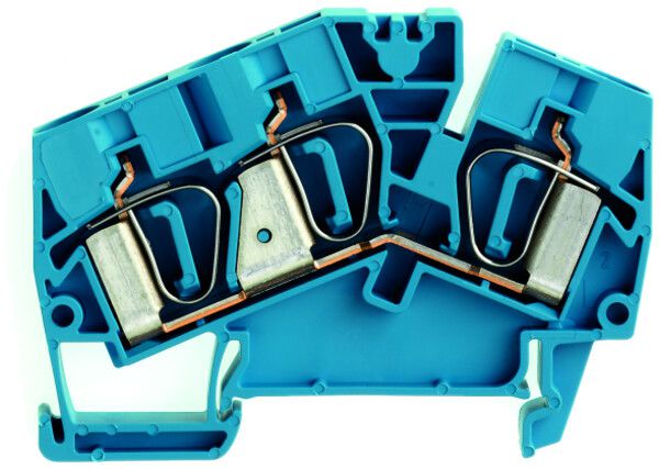 Borne de passage Weidmüller ZDU 6-2/3AN connexion à ressort 6mm² TS35 bleu
