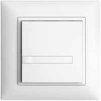 Poussoir ENC KNX 1× EDIZIOdue blanc RGB sans LED avec insert papier