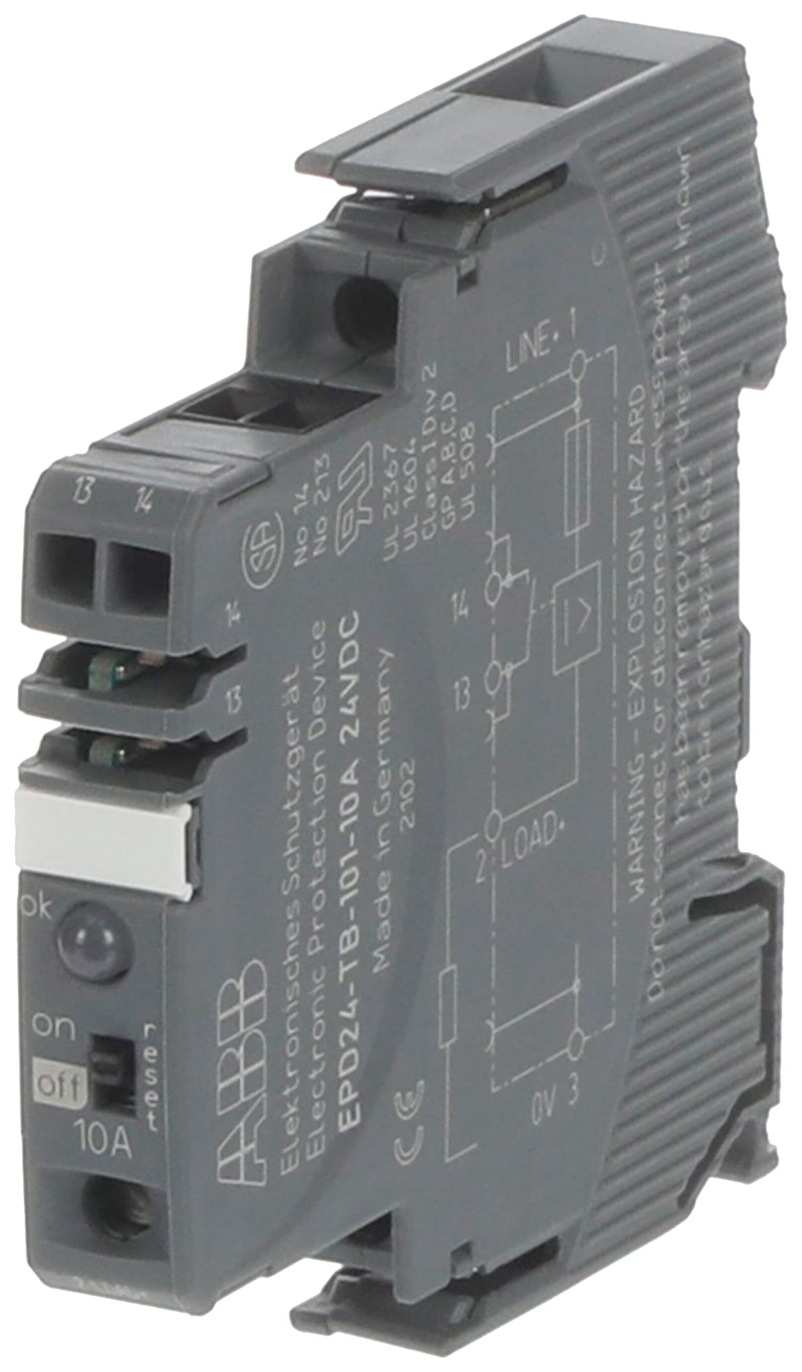 REG-Geräteschutzschalter ABB EPD24-TB-101 24V elektronisch 10A NO 20000µF