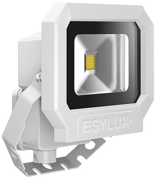 Projecteur LED ESYLUX OFL SUN, 10W 3000K 800lm 133×75×150mm IP65, blanc