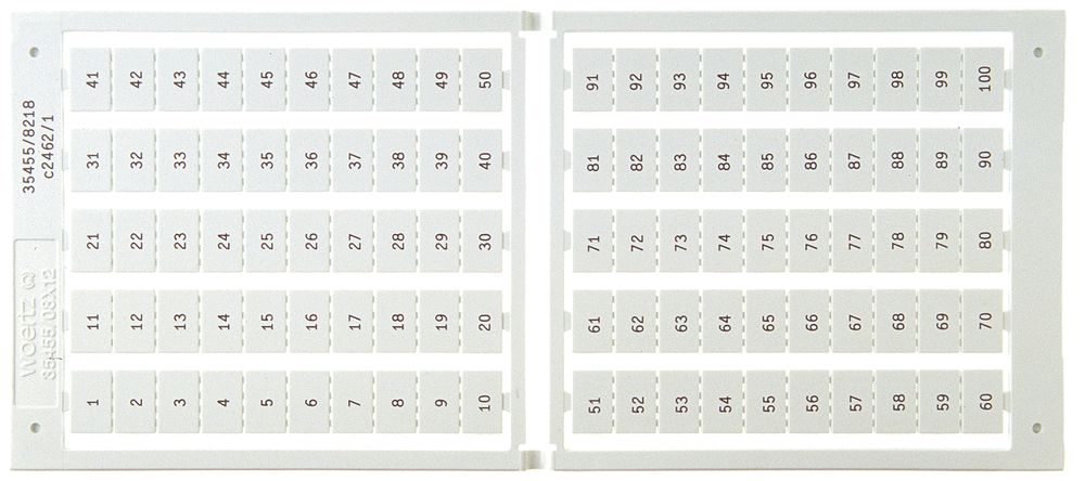 Etichetta di marcaggio 8×12mm senza marcare, 5 carte da 100