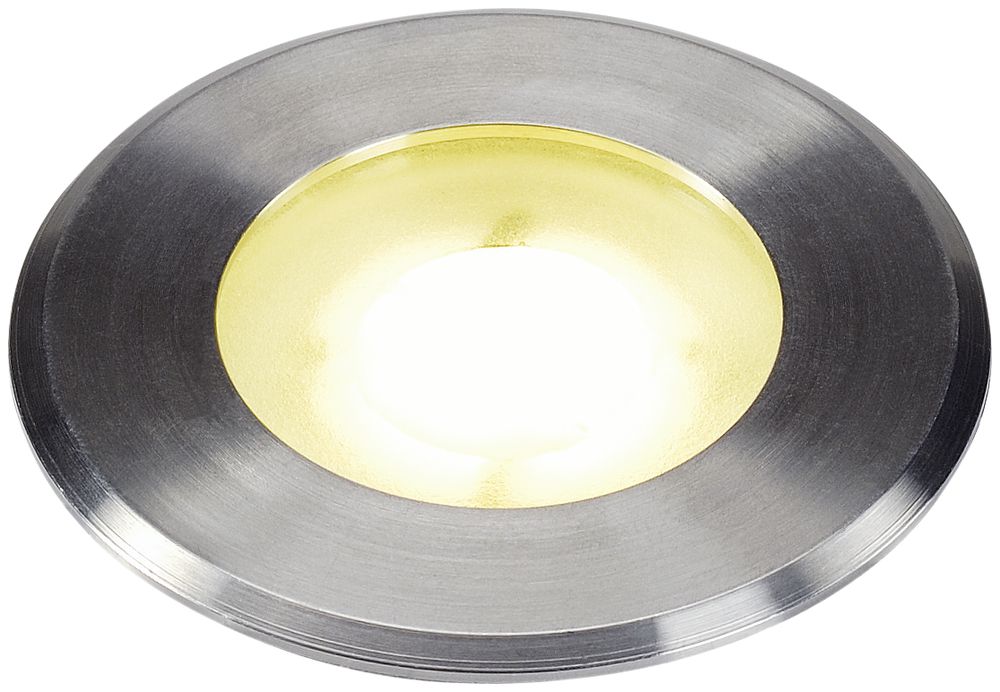 EB-LED-Bodenleuchte SLV DASAR FLAT Ø80mm 230V 4.3W 110lm 4000K IP67 Edelstahl