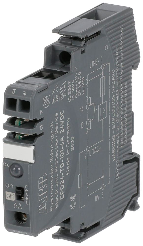 REG-Geräteschutzschalter ABB EPD24-TB-101 24V elektronisch 6A NO 20000µF