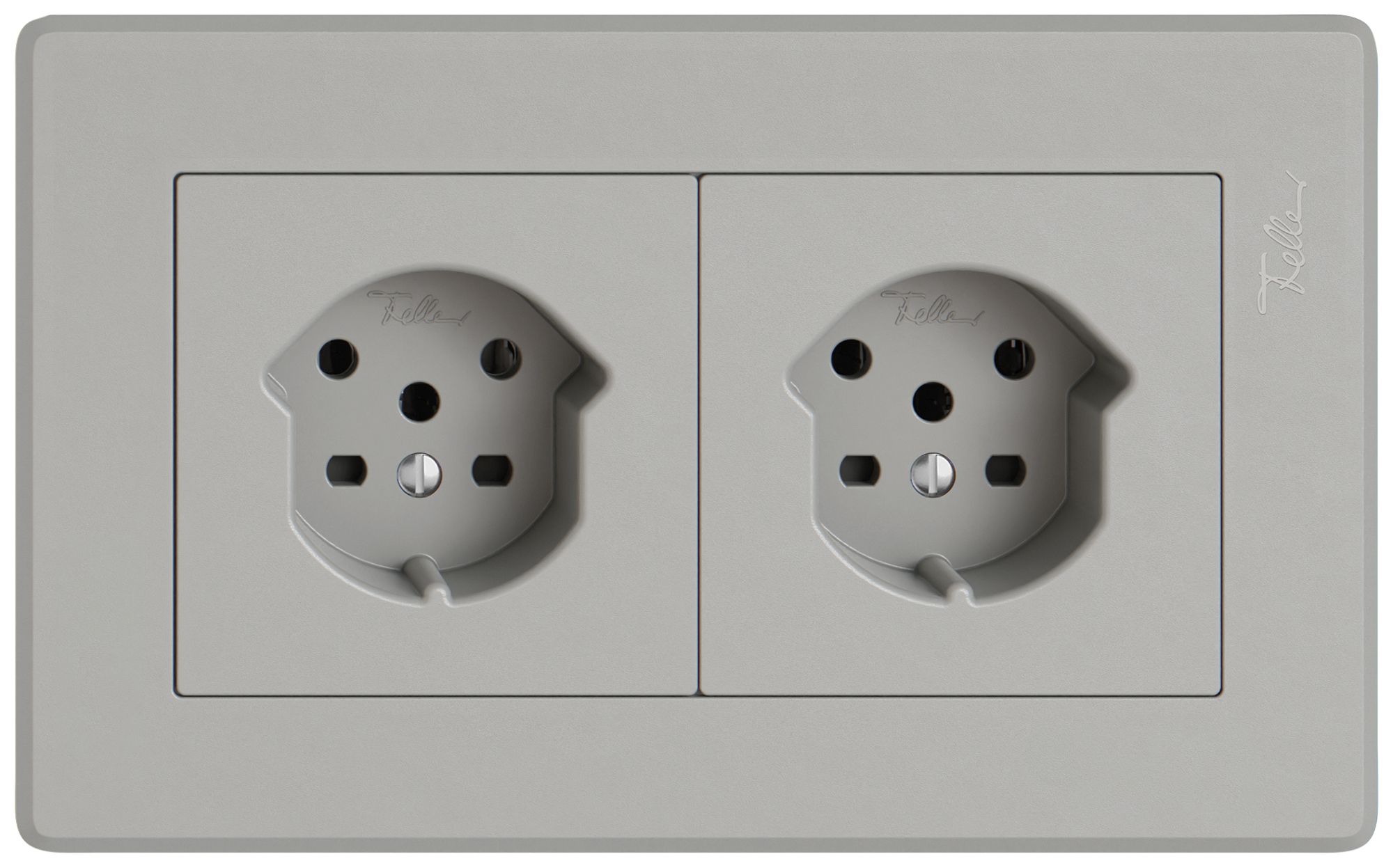 UP-Kombination EDIZIO.liv SNAPFIX® 1×2 96×156mm 1×T15+1×T15 hellgrau