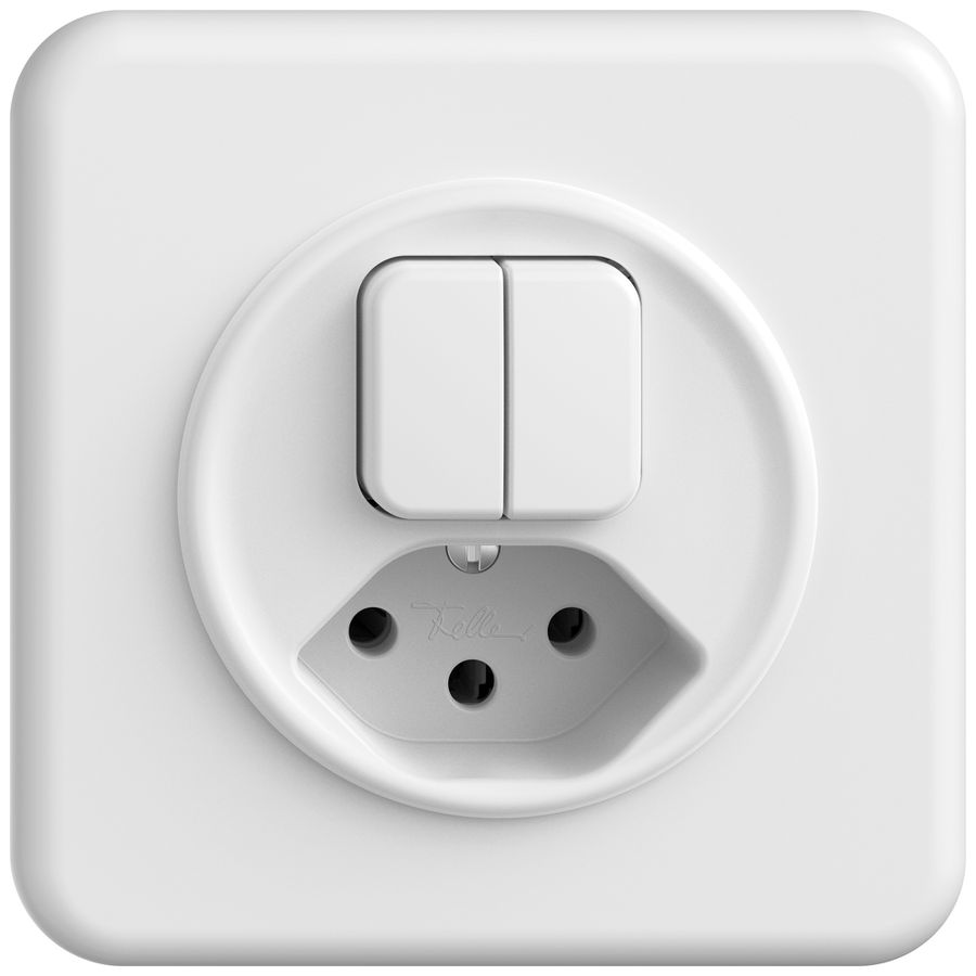 UP-Kombination STANDARDdue SNAPFIX® 2×Sch3+T13 ws