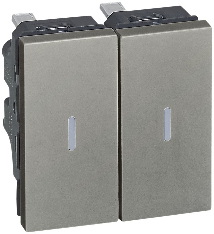 EB-Doppel-Drucktaster ARTEOR, magnesium