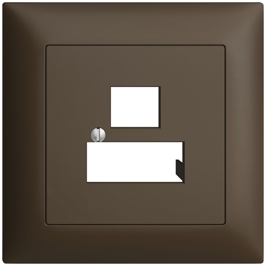 Kit frontale INC EDIZIOdue coffee 88×88mm 3×RJ45