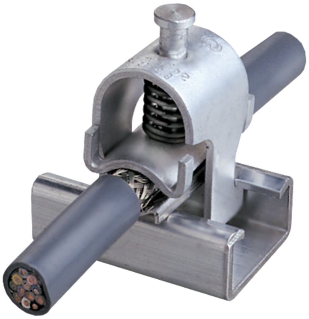 Schirmanschlussklemme 25…33mm Al für Schiene C W4382/4383