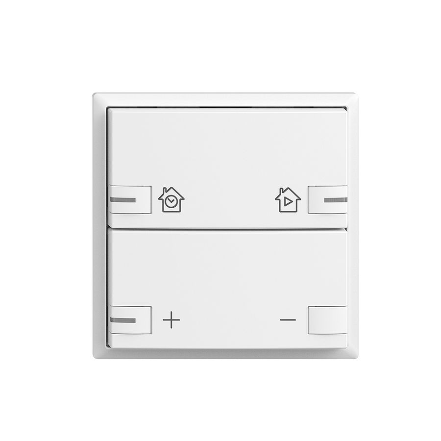 Frontplatte EDIZIOdue zeptrionAIR Dimmer mit Bez. mit LED weiss
