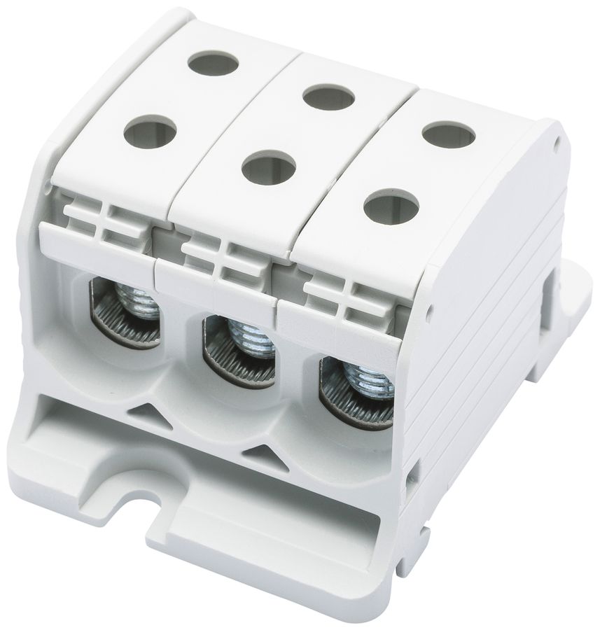 Bloc de distribution Bals RKA 50 1P 150A 3×entrée 3×sortie 4…50mm² gris