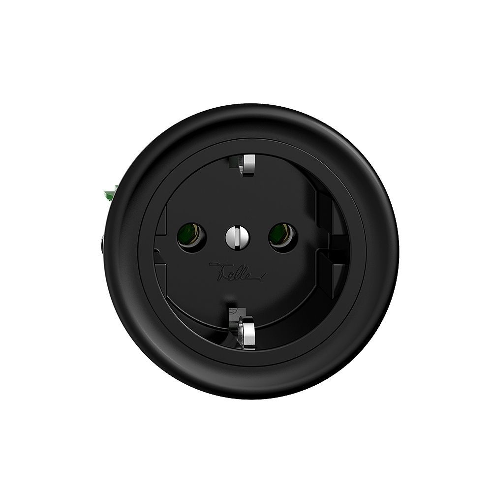 Prise SCHUKO Sdue Q 16A, 250VAC, L+N+PE noir