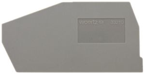 Placca d'estremita DIN35 grigio per 33200