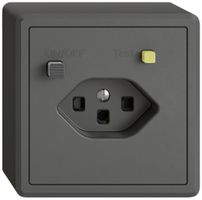 AP-Steckdose FI EDIZIO.liv 1×T23 mit Shutter dgu