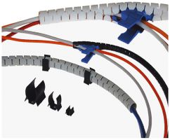 Guaina spirale Quick-Tube 15mm grigio chiaro, 25m in scatola con 1 utensile