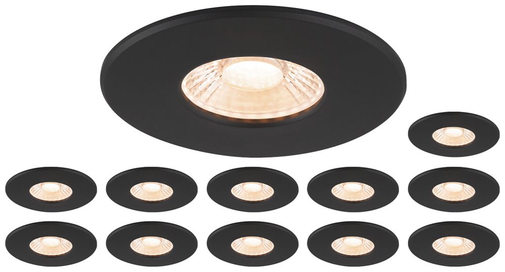 Downlight LED SLV UNIVERSAL 8W 680lm 927…960 IP65 38° VAR Ø88.5 noir 12 pcs