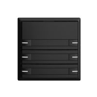 UP-Taster KNX 6-fach EDIZIOdue schwarz RGB mit LED mit Papiereinlage