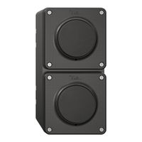 NAP-Kombination NEVO, 2×Druckschalter Schema 3/1L, schwarz