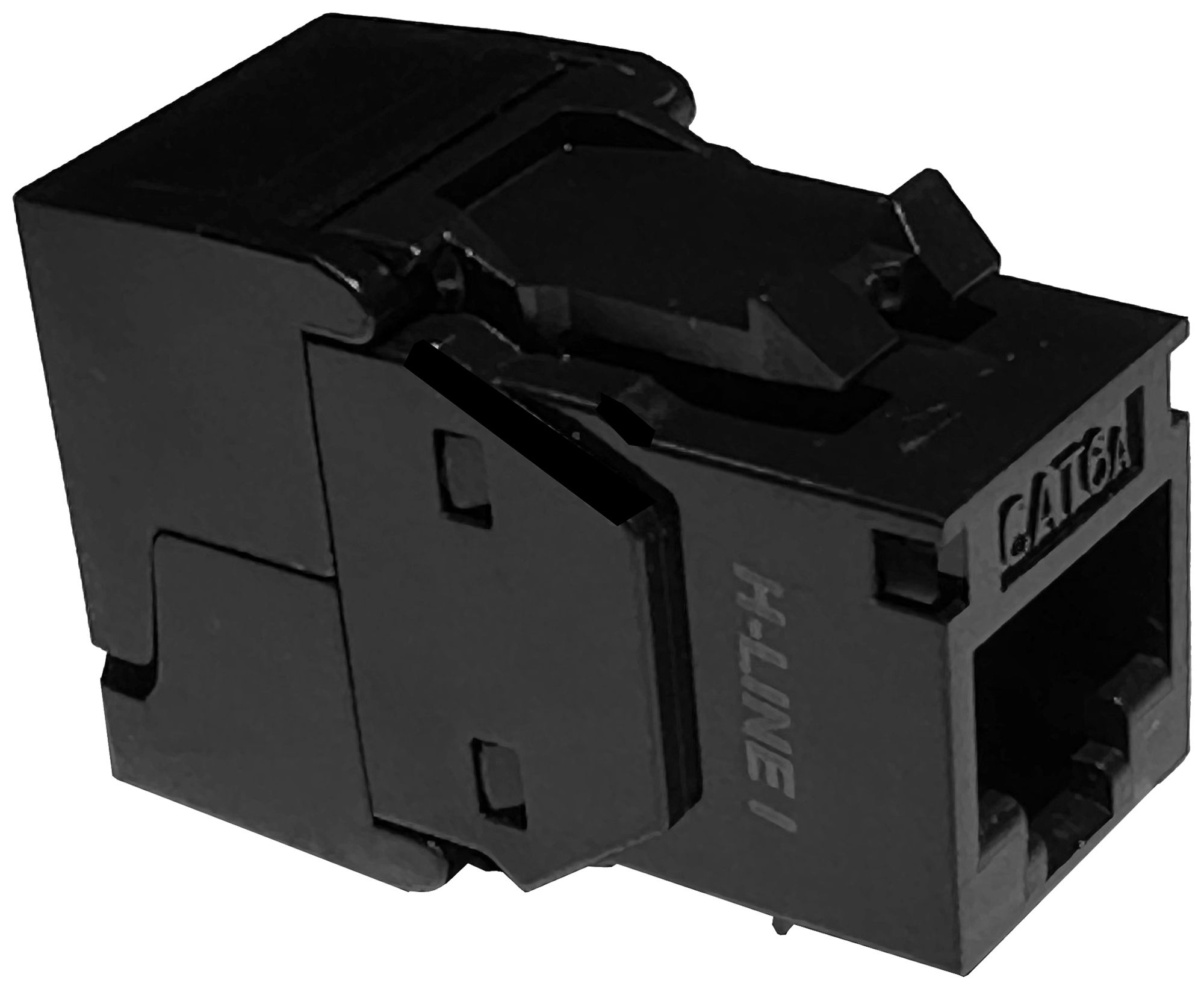 Anschlussmodul H-LINE I RJ45 Kat.6A/u ISO/IEC Keystone, schwarz