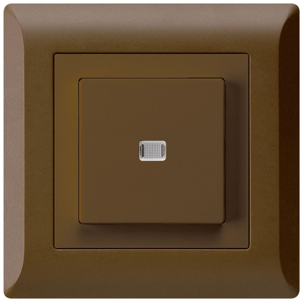 UP-Leuchtdruckschalter kallysto.line 3/1L braun