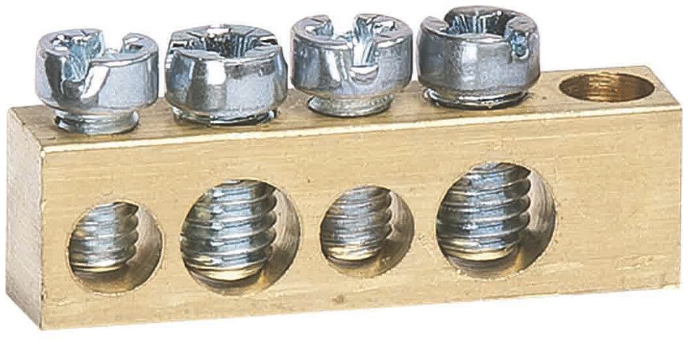 Sbarretta con morsetti Hager 2×16/2×10mm² ottone