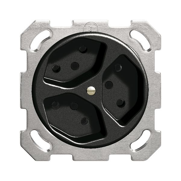 UP-Steckdose FH 3×T13/1SPM schwarz