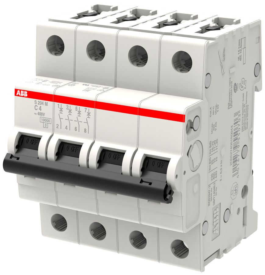 Leitungsschutzschalter ABB S204M-C4 4A C 10kA