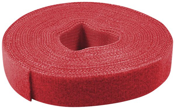 Klettband VALUE doppelseitig 10mm×25m rot
