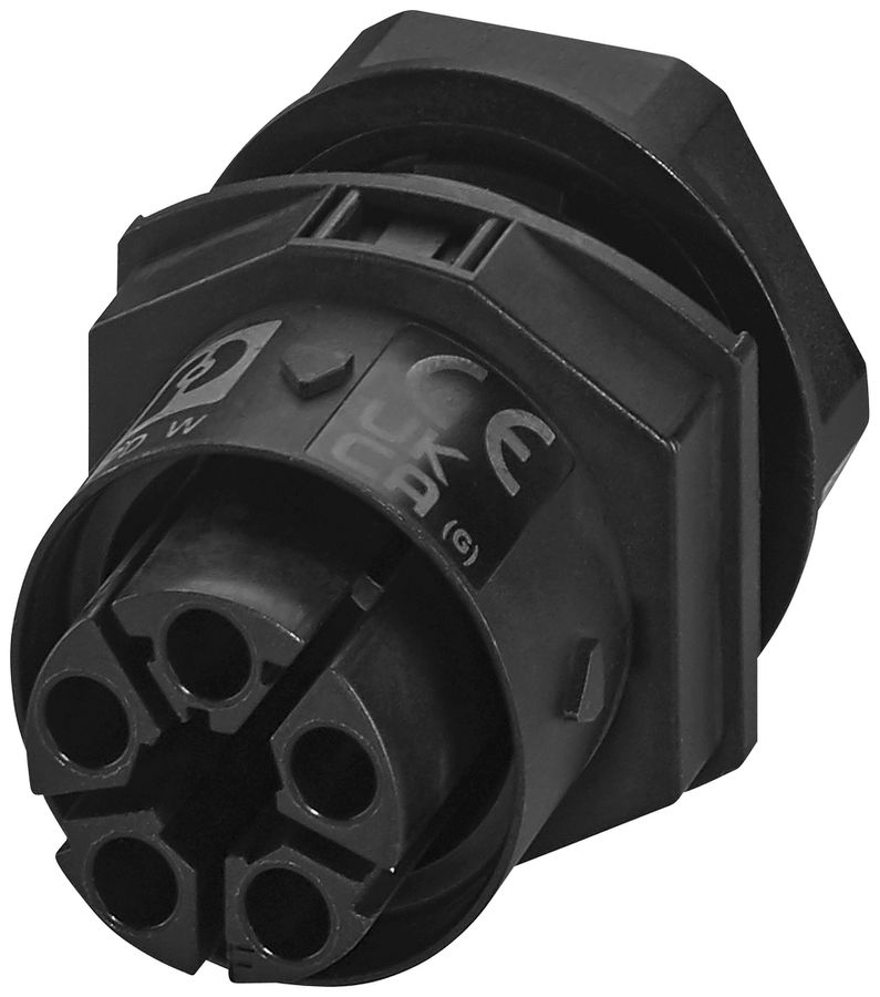 Passaggio a parete PX IPD W presa 5P 17.5A 600V M25 nero IP66 codifica P