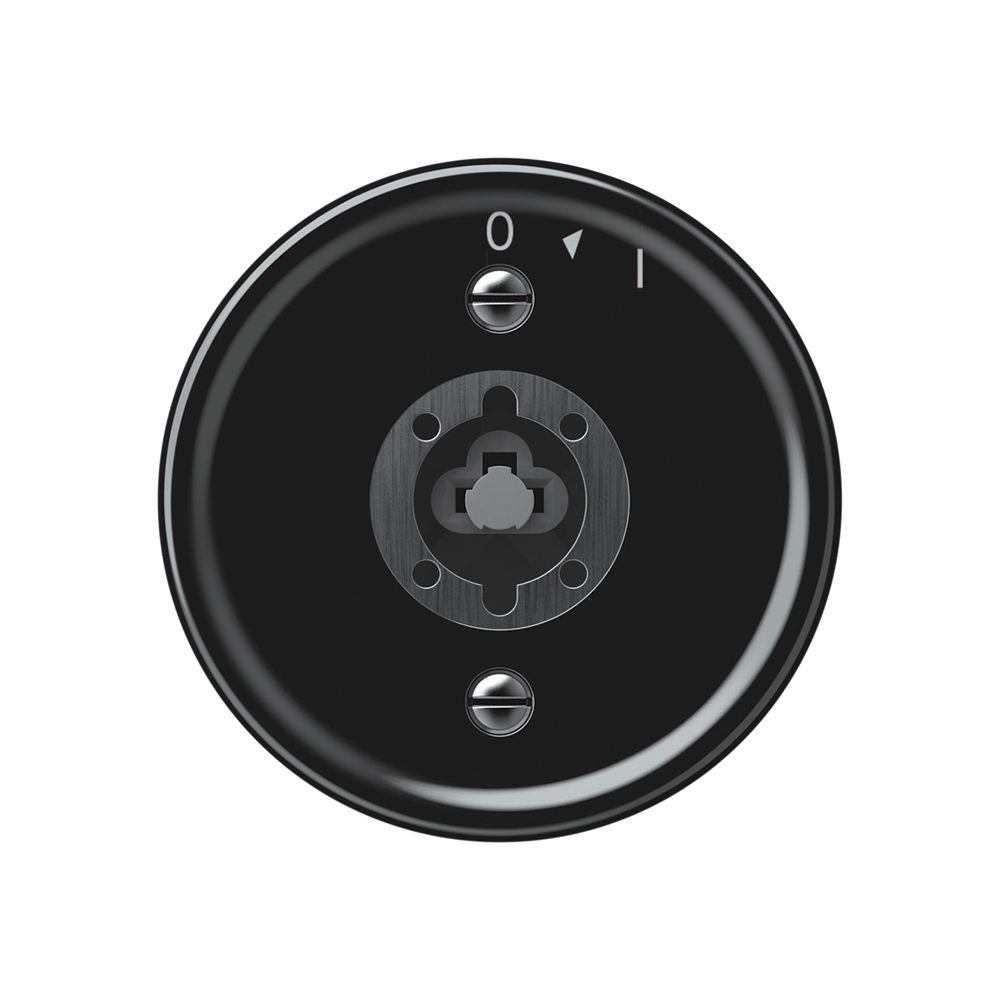 Poussoir pivotant origin sans cylindre 1P 0<1 10A 230V 60×60mm noir