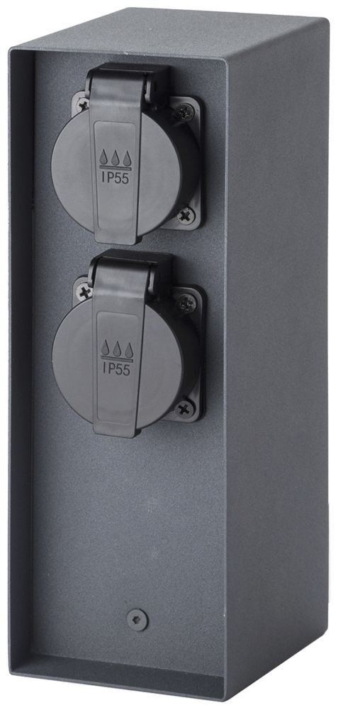 Anschlusssäule M. Schönenberger rechteckig 85×120×230mm mit 4×Typ 13 schwarz