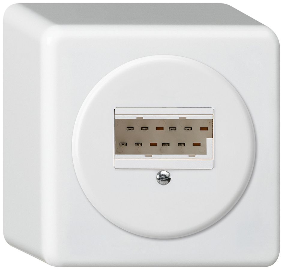 AP-Anschlussdose basico 2×TT83 weiss