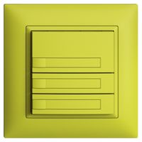 Pulsante KNX RGB INC EDUE FMI, 250mW, s.LED, c.carta, 3×pulsante, 1×tasto, lem