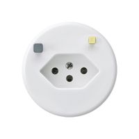 Steckdose basico A T13 FI 30mA weiss, mit Shutter