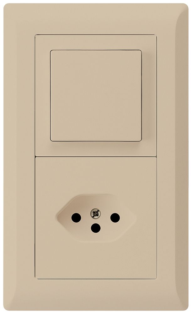 UP-Kombination kallysto.line Gr.I-I vertikal Impulstaster+Typ 13 beige