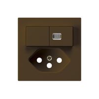 Frontset kallysto 60×60 braun mit 1 Linse für Kleinkombi S1/T13