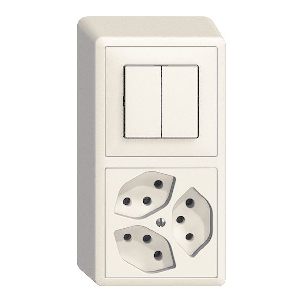 AP-Kombination EDIZIOdue 1/1P+3×T13 weiss